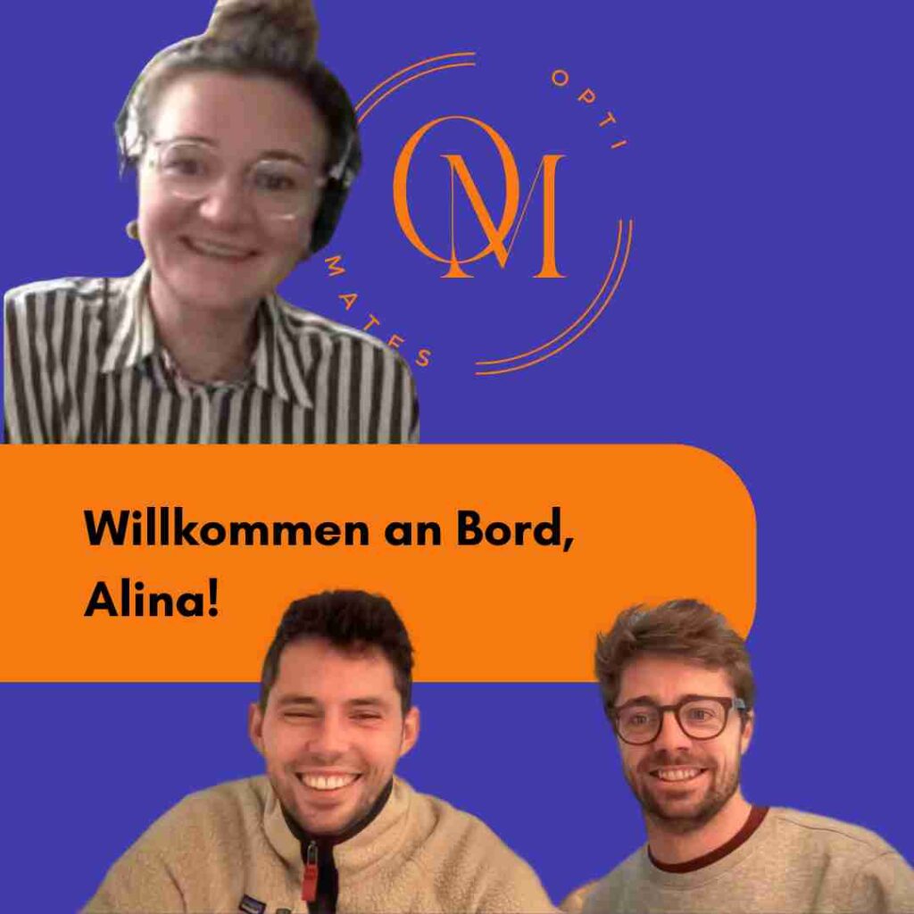 Das Bild zeigt Willkommen an Board, Alina